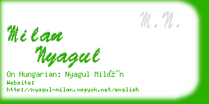 milan nyagul business card